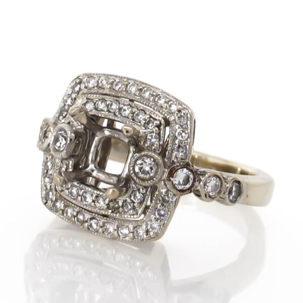 Antique Style Halo Ring