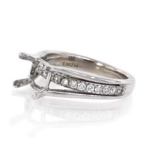 Fancy Shape Accented Ring Mounting