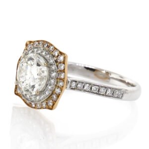 Two-Tone Double Halo Ring