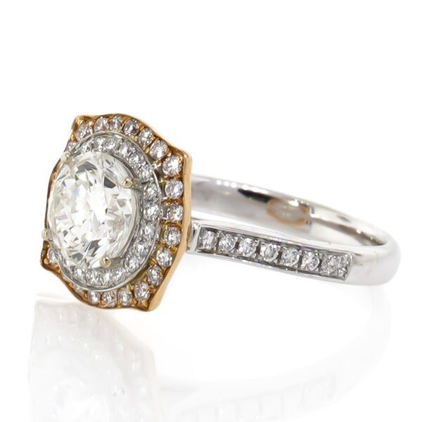 Two-Tone Double Halo Ring