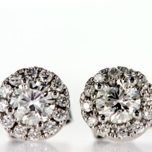 Round Halo Earrings