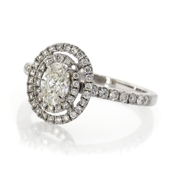 Fancy Shape Double Halo Ring