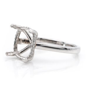 Fancy Shape Hidden Halo Ring Mounting