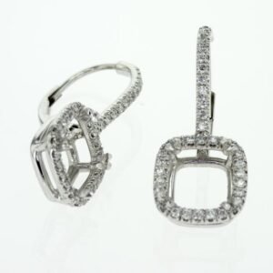 Drop Halo Earrings Mounting