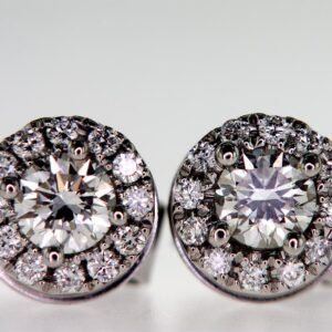 Round Halo Earrings