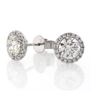 Round Halo Earrings