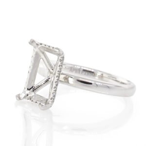 Fancy Shape Hidden Halo Ring Mounting