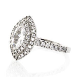Fancy Shape Double Halo Ring