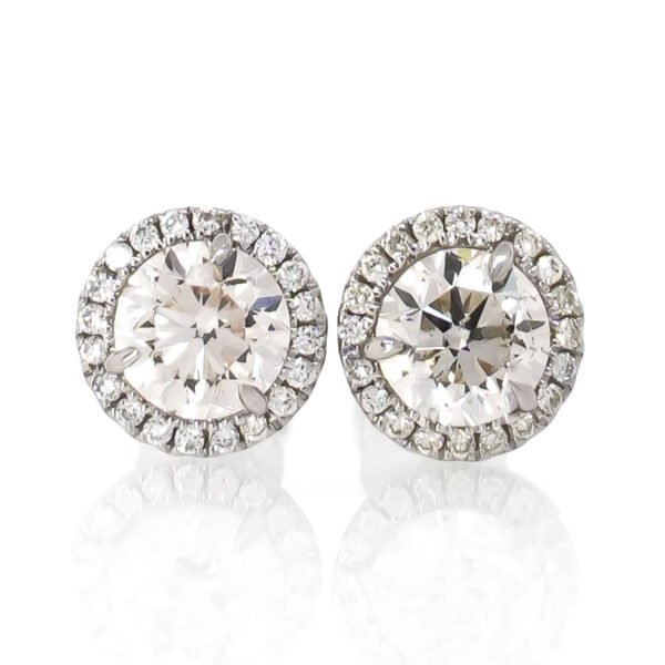 Round Halo Earrings
