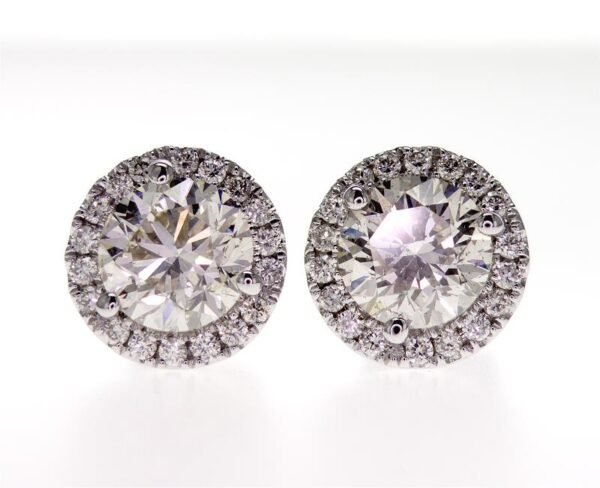 Round Halo Earrings