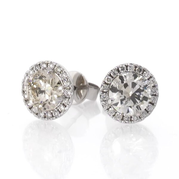 Round Halo Earrings