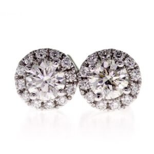 Round Halo Earrings