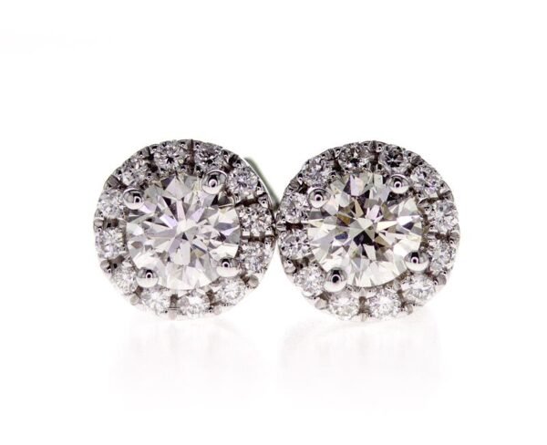 Round Halo Earrings
