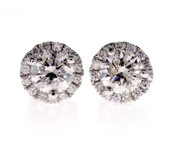 Round Halo Earrings
