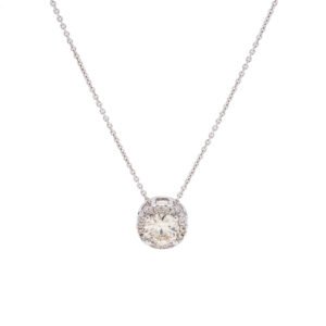Round Halo Pendant