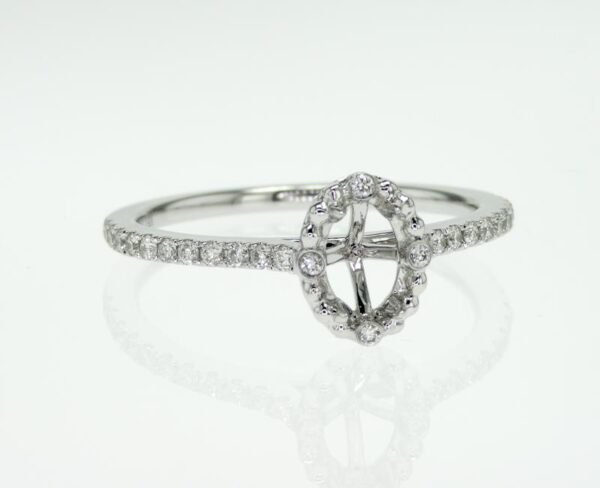 Fancy Shape Accented Ring Mounting