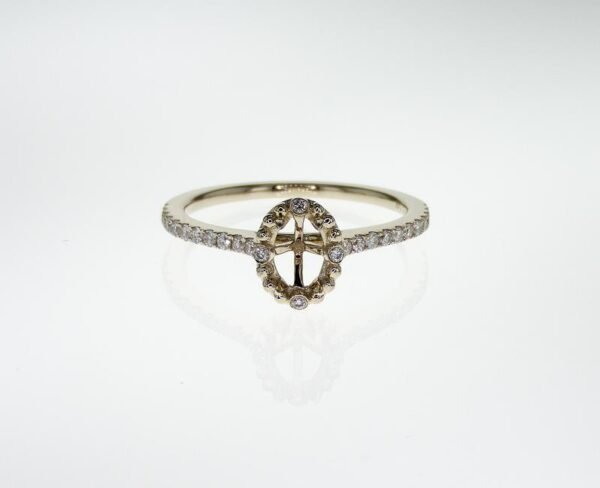 Fancy Shape Accented Ring Mounting
