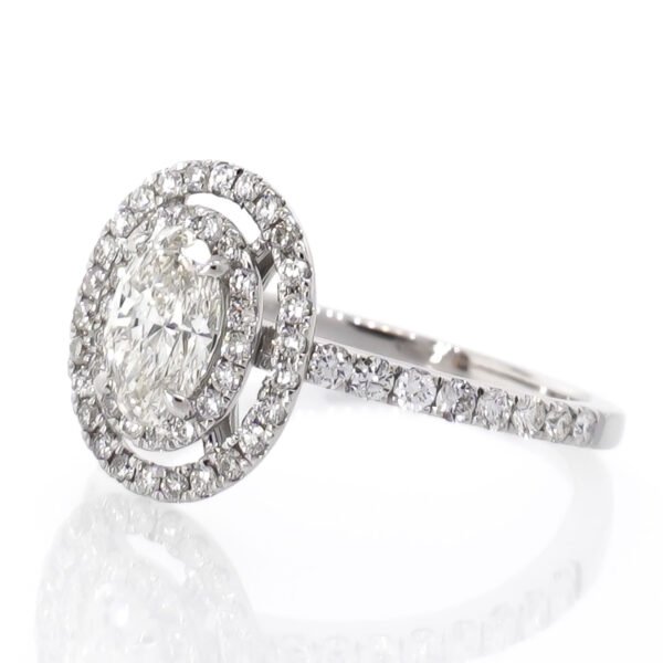 Fancy Shape Double Halo Ring