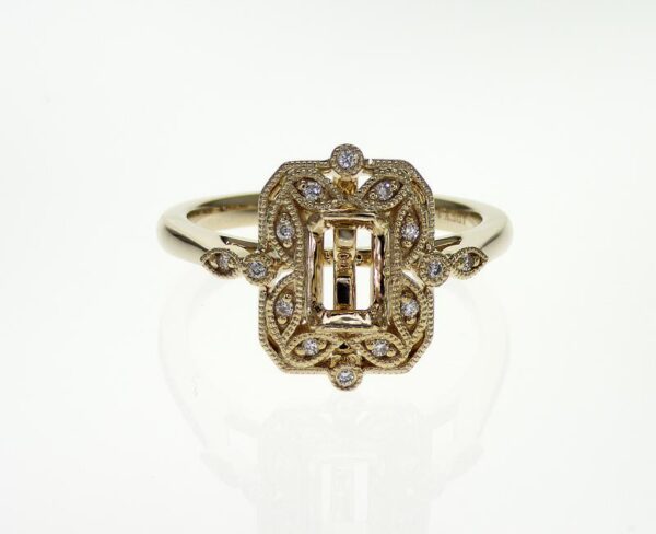 Antique Style Halo Ring Mounting