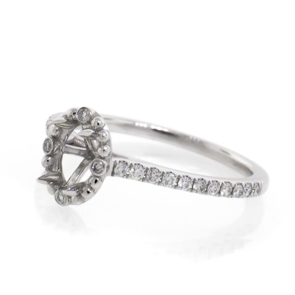 Fancy Shape Accented Ring Mounting