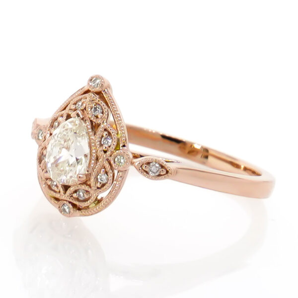 Antique Style Halo Ring