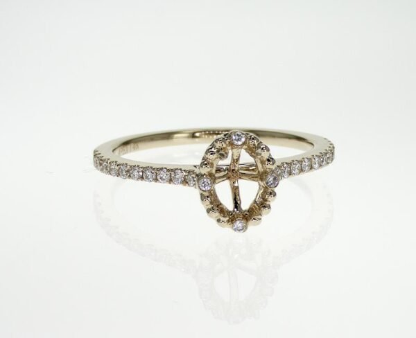 Fancy Shape Accented Ring Mounting