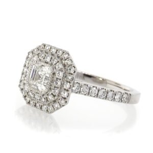 Fancy Shape Double Halo Ring