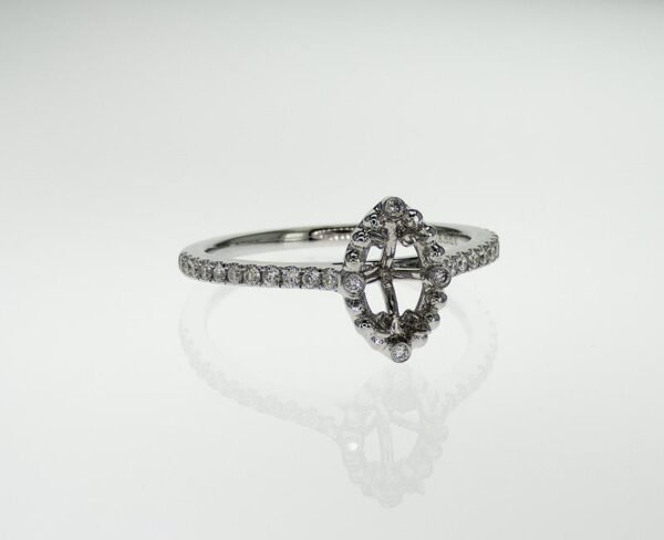 Fancy Shape Accented Ring Mounting