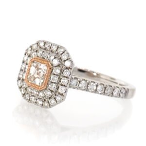 Fancy Shape Double Halo Ring