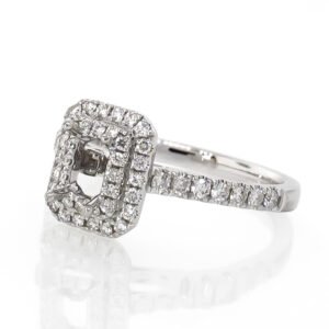Fancy Shape Double Halo Ring Mounting