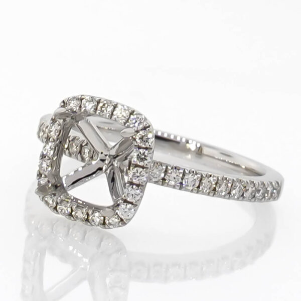 Fancy Shape Halo Ring Mounting