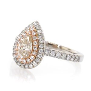 Fancy Shape Double Halo Ring