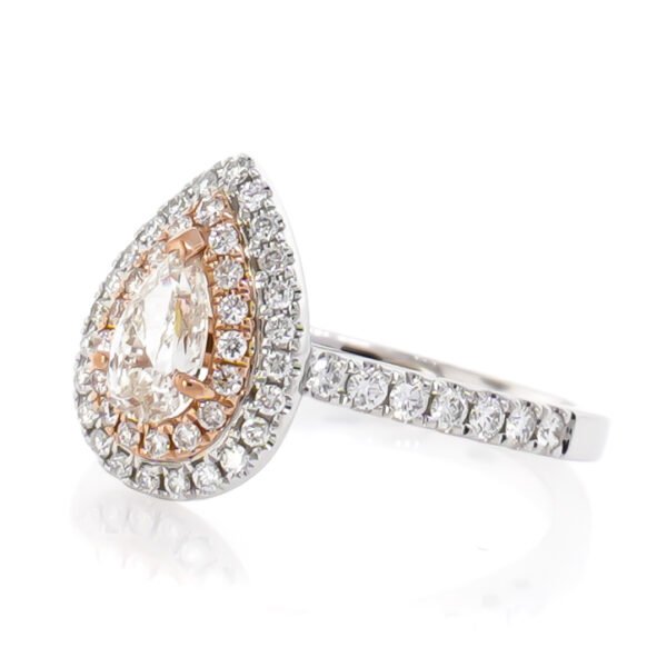 Two-Tone Double Halo Ring