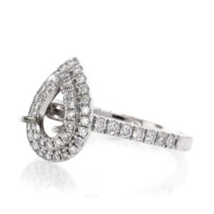 Fancy Shape Double Halo Ring Mounting