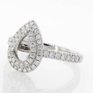 Fancy Shape Double Halo Ring Mounting