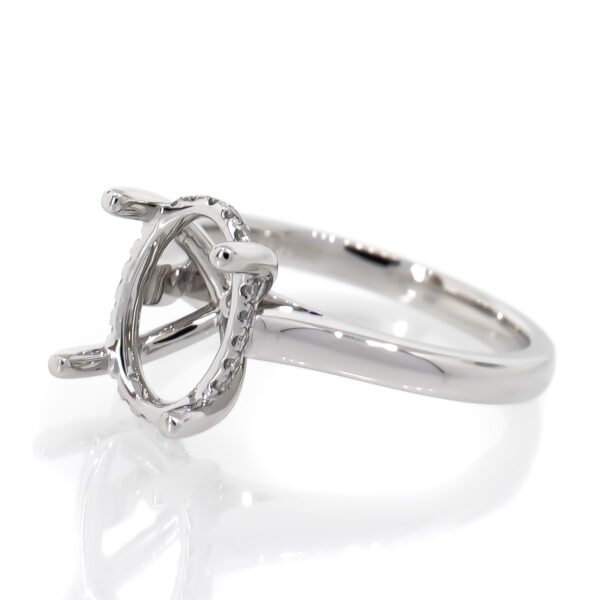 Fancy Shape Hidden Halo Ring Mounting