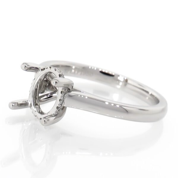 Fancy Shape Hidden Halo Ring Mounting