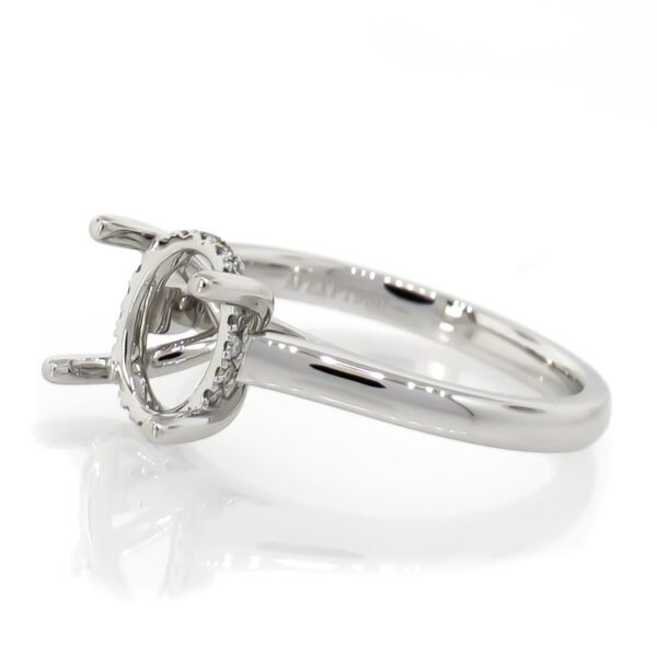 Fancy Shape Hidden Halo Ring Mounting