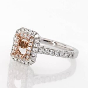 Fancy Shape Double Halo Ring Mounting