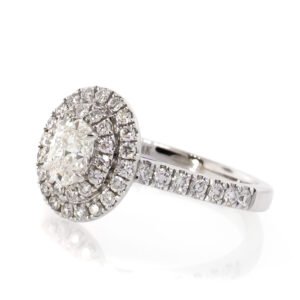 Fancy Shape Double Halo Ring