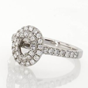 Fancy Shape Double Halo Ring Mounting