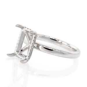 Fancy Shape Hidden Halo Ring Mounting