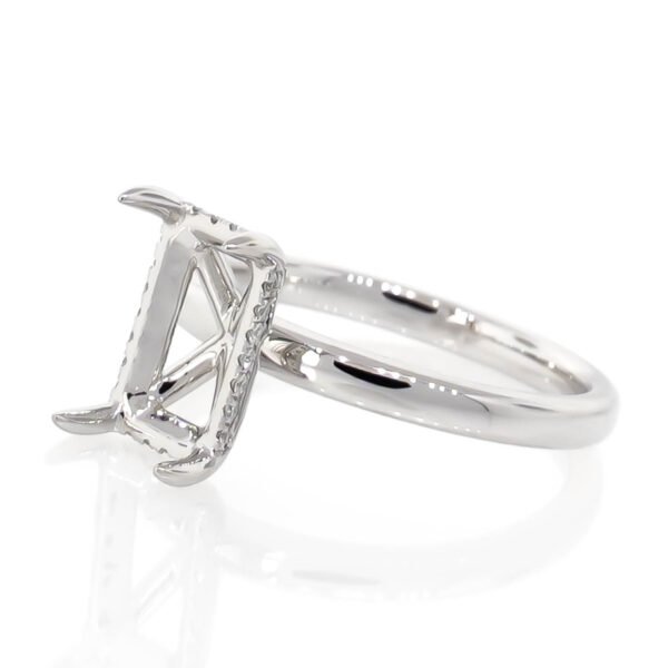 Fancy Shape Hidden Halo Ring Mounting