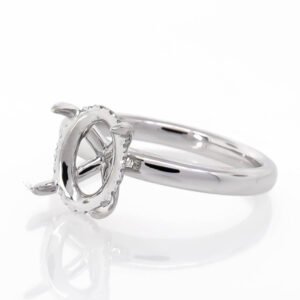 Fancy Shape Hidden Halo Ring Mounting