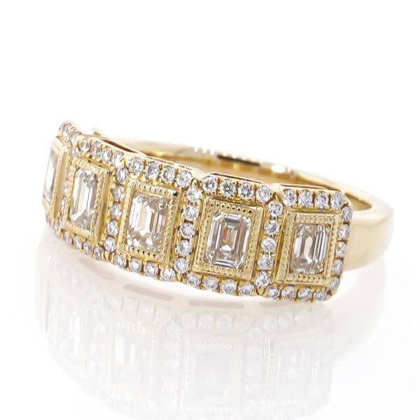 Fancy Shape Halo Multi-Stone Band