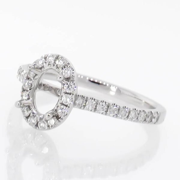 Fancy Shape Halo Ring Mounting