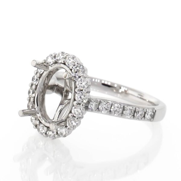 Fancy Shape Halo Ring Mounting