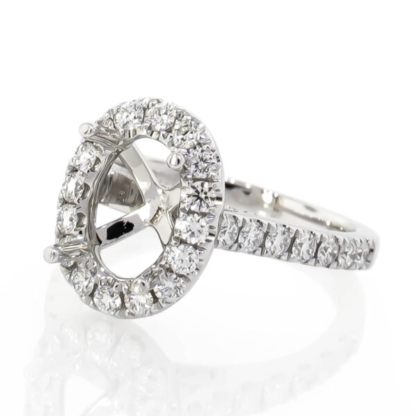 Fancy Shape Halo Ring Mounting