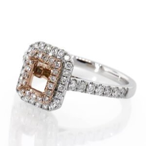 Fancy Shape Double Halo Ring Mounting