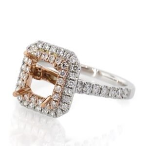 Fancy Shape Double Halo Ring Mounting